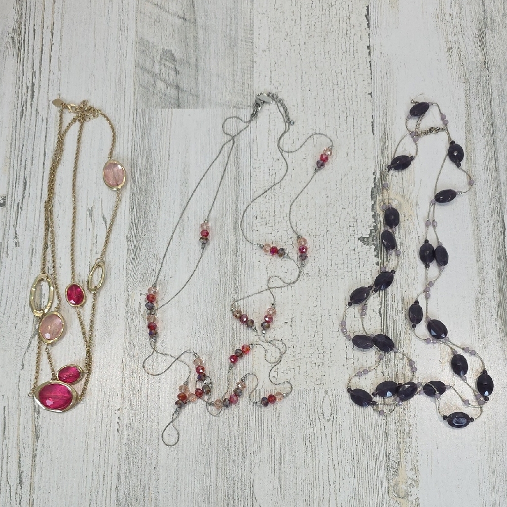 Elegant Multi-Color Gemstone Necklace Set